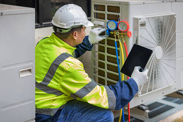 Professional Hvac technician working in Richland Springs, TX